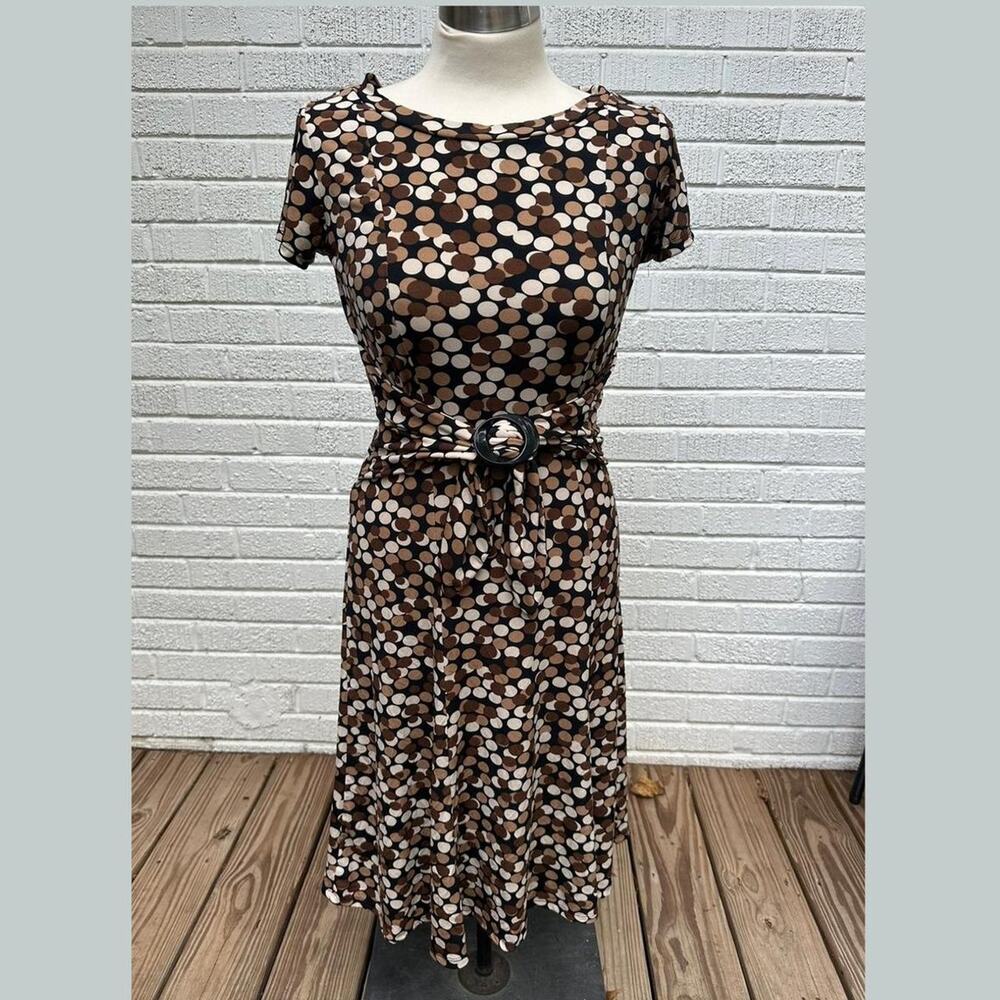 Kupcake Vintage 90's Brown Polka Dot Retro Dress